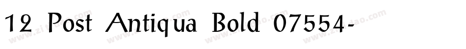 12 Post Antiqua Bold 07554字体转换